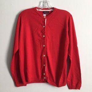 Tommy Hilfiger red Cotten cardigan